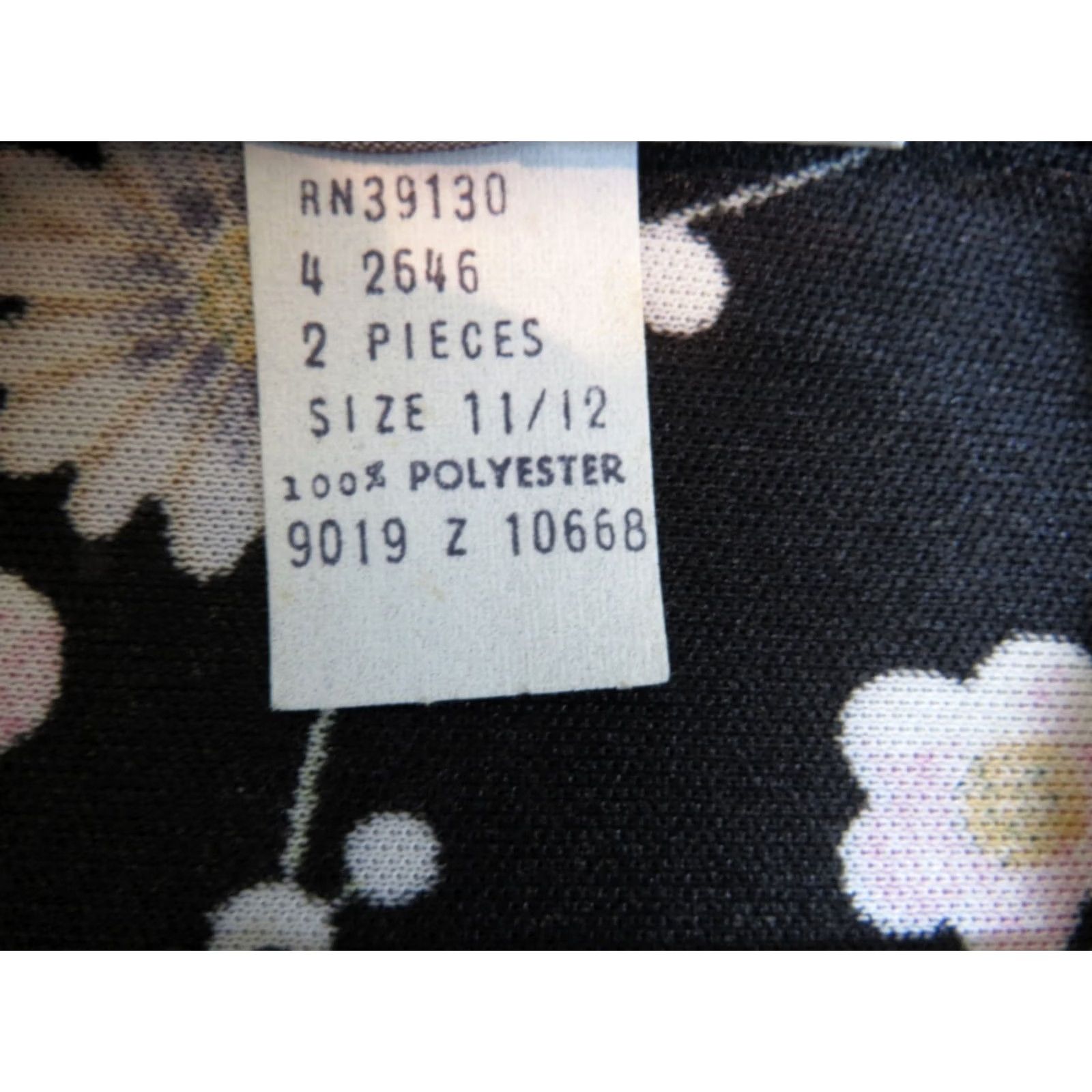 Vintage VINTAGE Black Floral Shirt top 11/12 1980's polyester Mongomery Wards Size L / US 10 / IT 46 - 5 Thumbnail