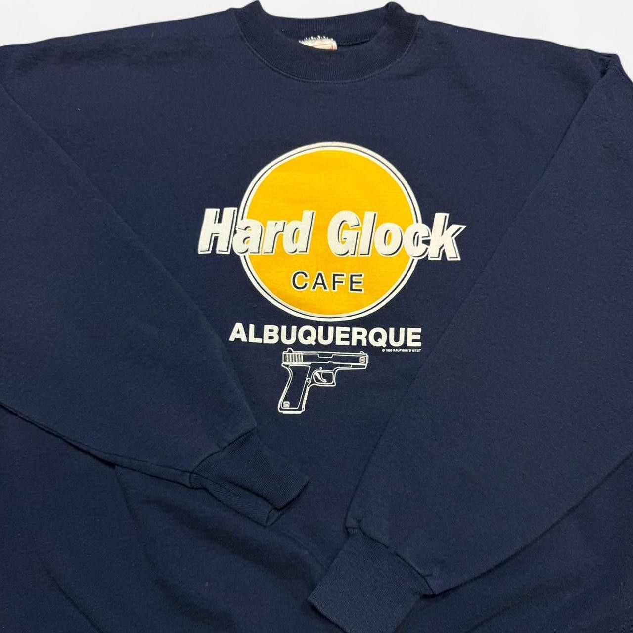 Vintage Vintage 1990s Hard Glock Cafe Albuquerque Crewneck Size US XL / EU 56 / 4 - 1 Thumbnail