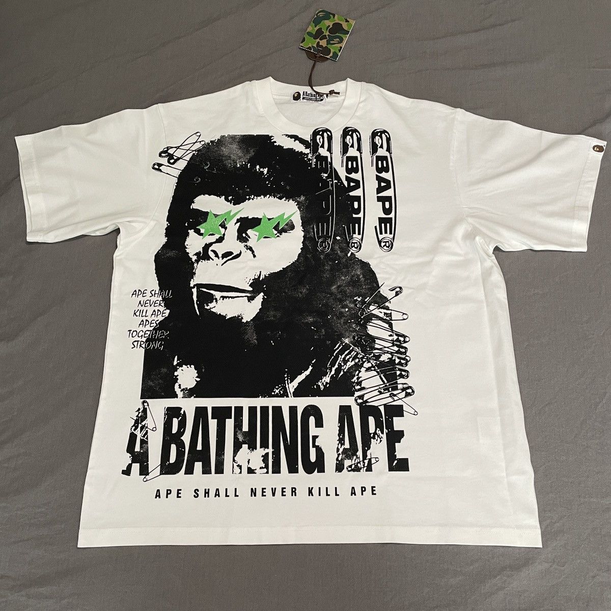 Bape BAPE Garment Dye Multi Logo Tee Relaxed Fit Medium Size US M / EU 48-50 / 2 - 1 Thumbnail