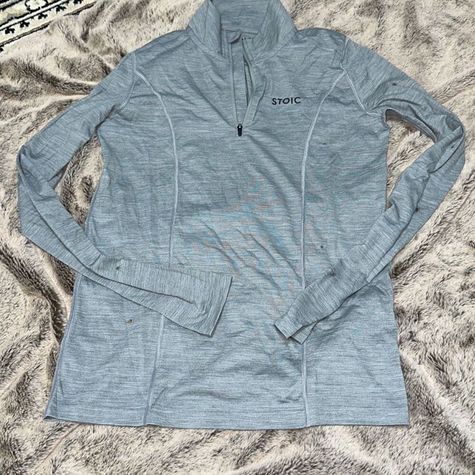 Stoic Stoic Gray Fitted Quarter Zip | Sz S Size S / US 4 / IT 40 - 2 Thumbnail
