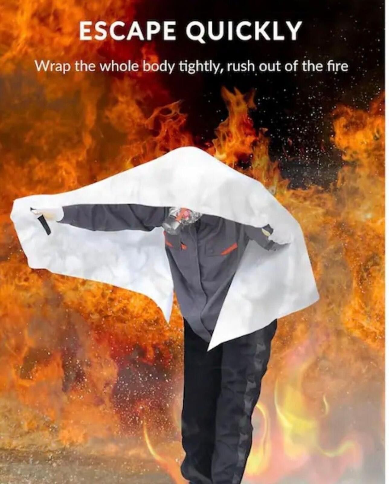 Other Emergency Fire Safety Fire Suppression Blanket Size ONE SIZE - 5 Thumbnail