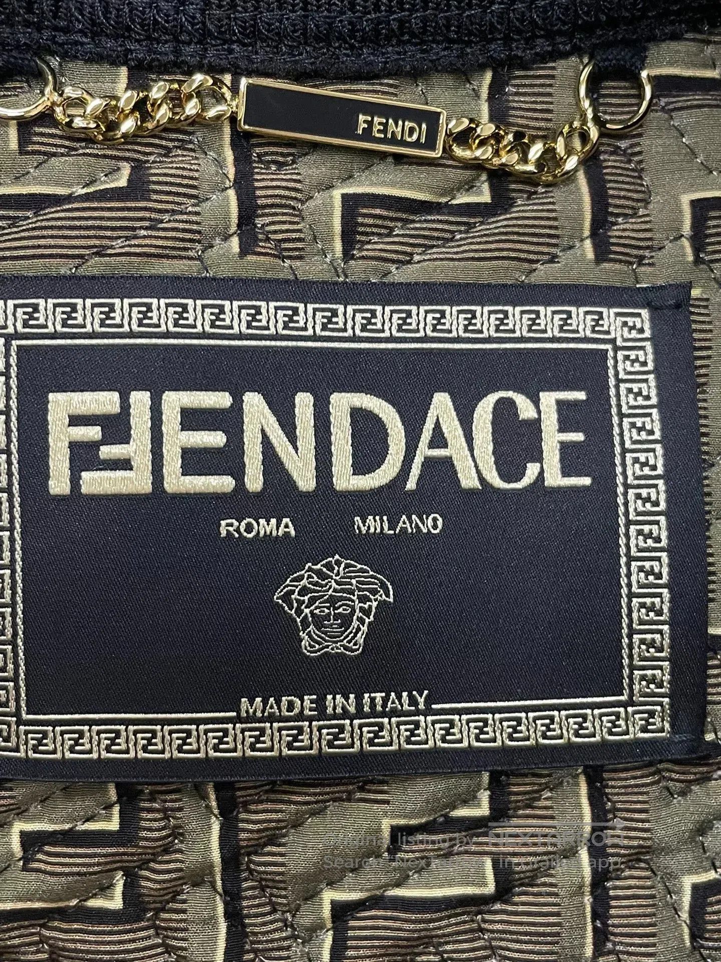 Fendi Fendi Versace Silk Chain Print Zip Jacket. Size S / US 4 / IT 40 - 4 Thumbnail