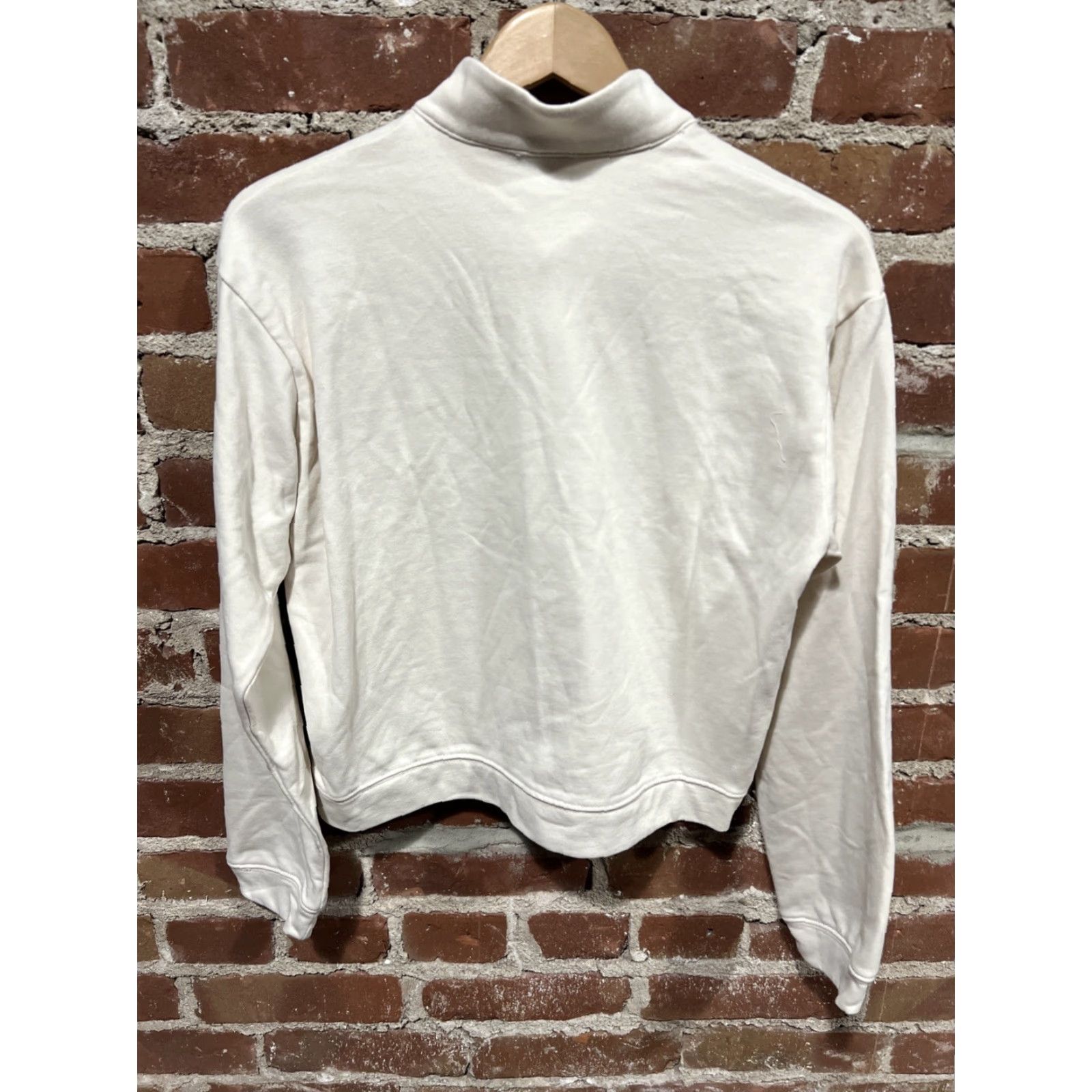 Vintage Columbia Womens Half Zip Sweater Beige Large Pullover 1/2 Zip Raglan Sleeve All Seasons Outdoor Hiking Walking 100% Polyester Size L / US 10 / IT 46 - 3 Thumbnail