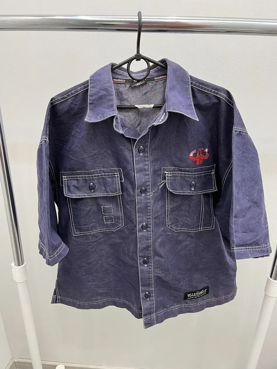 Pelle Pelle Pelle Pelle by Marc Buchanan Hip Hop Baggy Denim Shirt Size US L / EU 52-54 / 3 - 2 Thumbnail