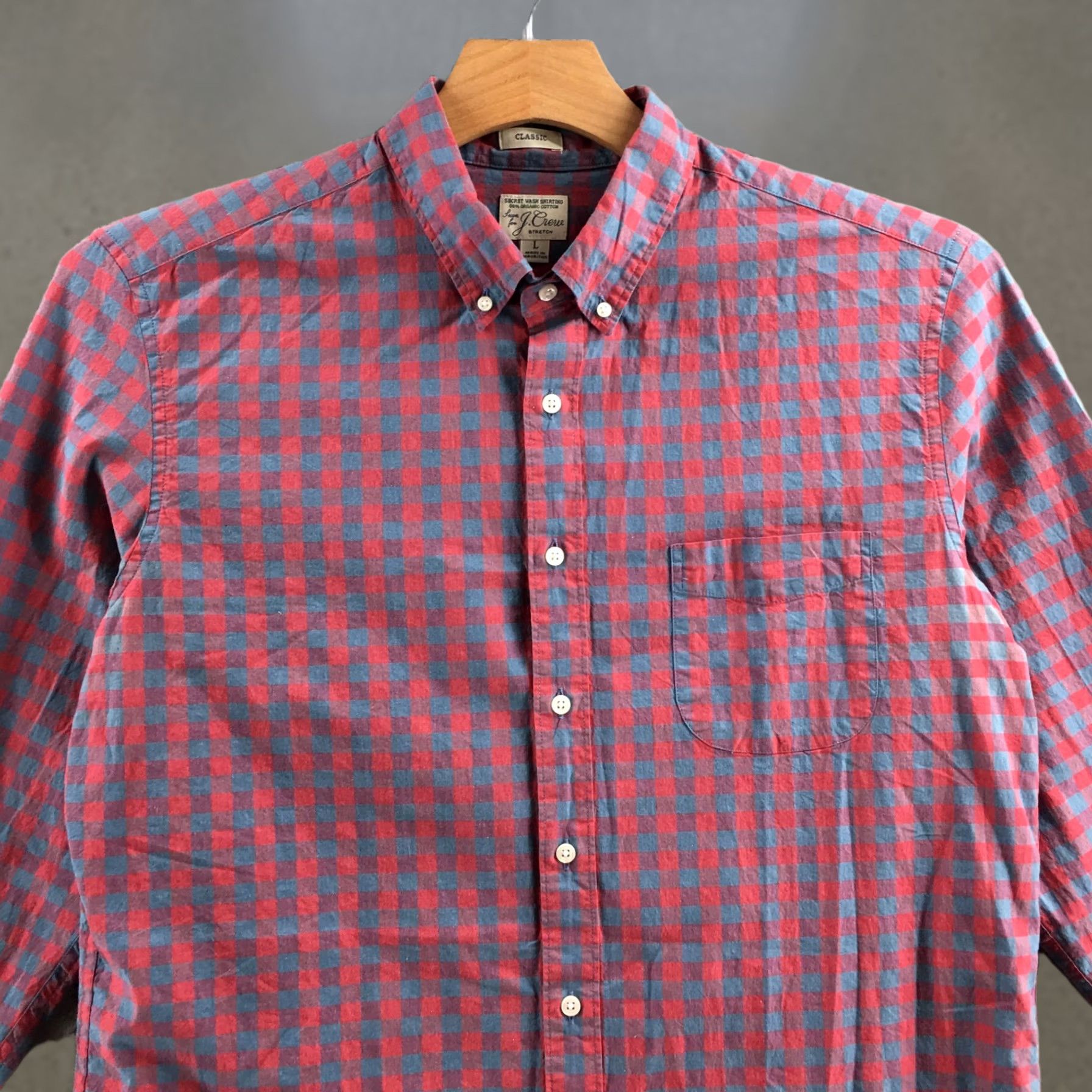 J.Crew J.CREW Shirt Mens Large Secret Wash Multicolor Gingham Button-Down Long Sleeve Shirt Size US L / EU 52-54 / 3 - 1 Thumbnail