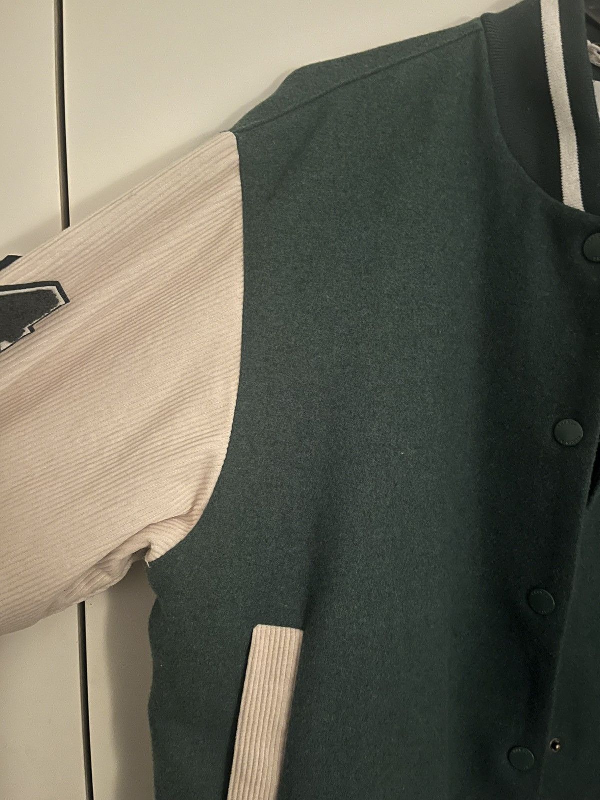 Other green/beige peace varsity jacket Size US M / EU 48-50 / 2 - 4 Thumbnail