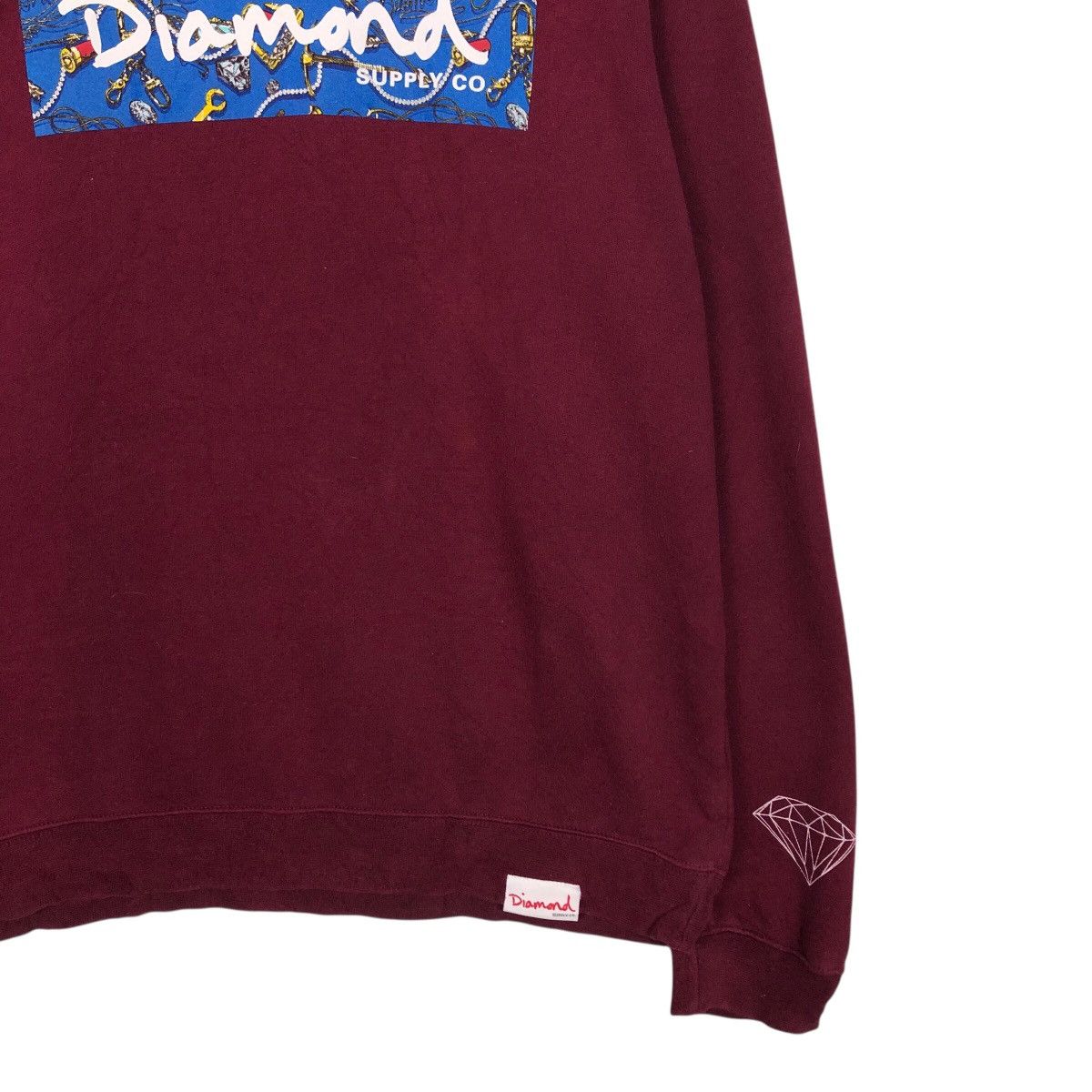 Japanese Brand 📌Vintage Sweatshirt Diamond Supply Co Big Logo Over Print Size US L / EU 52-54 / 3 - 6 Thumbnail