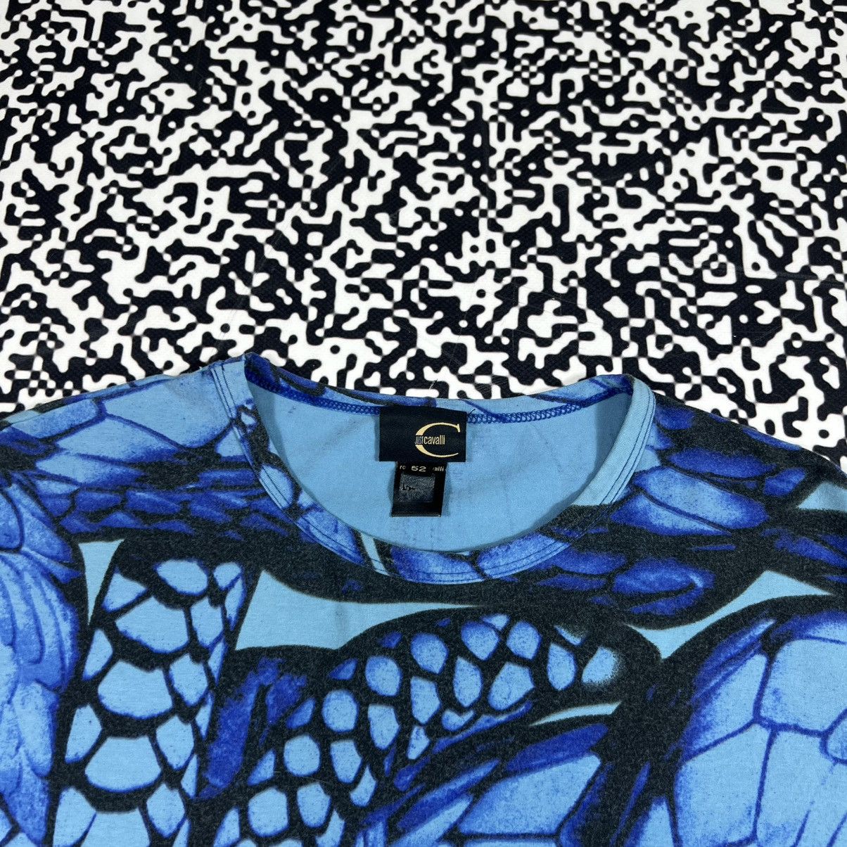 Just Cavalli Vintage Y2K Just Cavalli Abstract Floral Print Luxury Tshirt Size L / US 10 / IT 46 - 11 Thumbnail