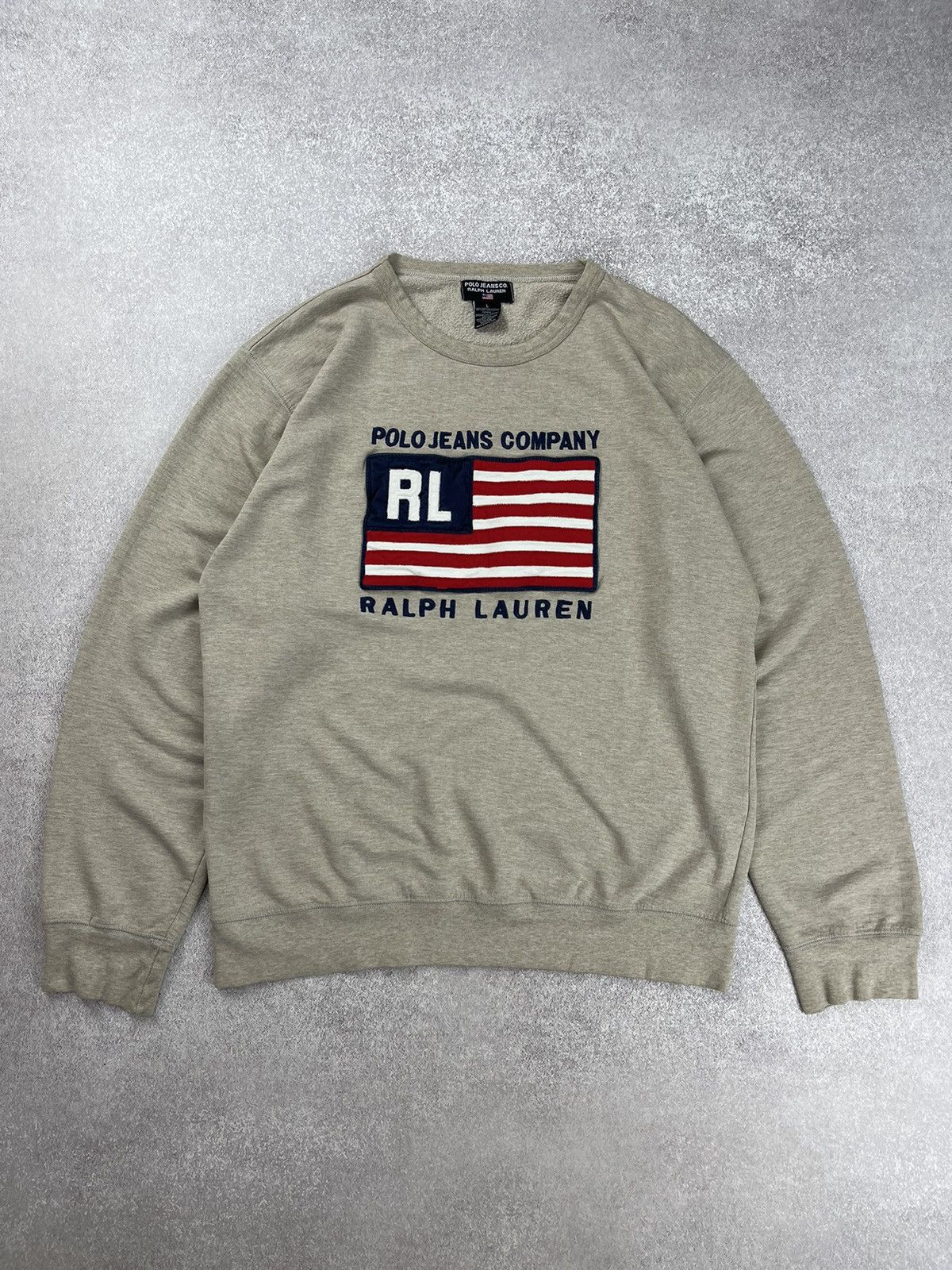 Polo Ralph Lauren Polo Jeans Company Ralph Lauren American Flag Sweatshirt Size US L / EU 52-54 / 3 - 1 Thumbnail