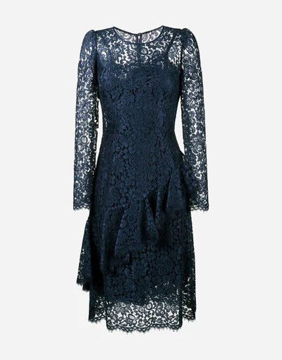 Dolce & Gabbana o1y0825 Midi Dress in Midnight Blue Size S / US 4 / IT 40 - 1 Thumbnail