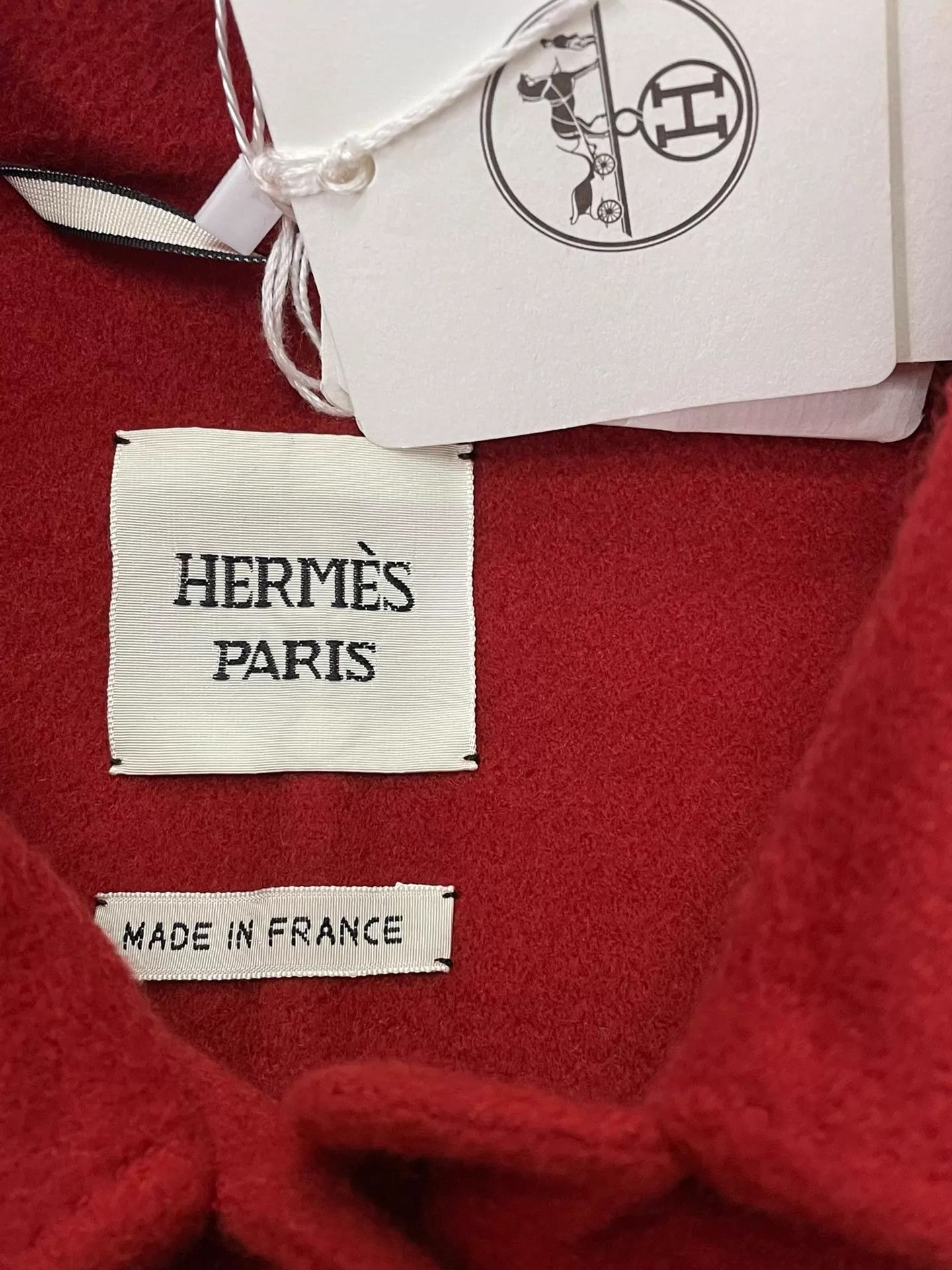 Hermes Hermes Red Belted Collar Cashmere Overcoat 36 New With Tags Size XS / US 0-2 / IT 36-38 - 4 Thumbnail