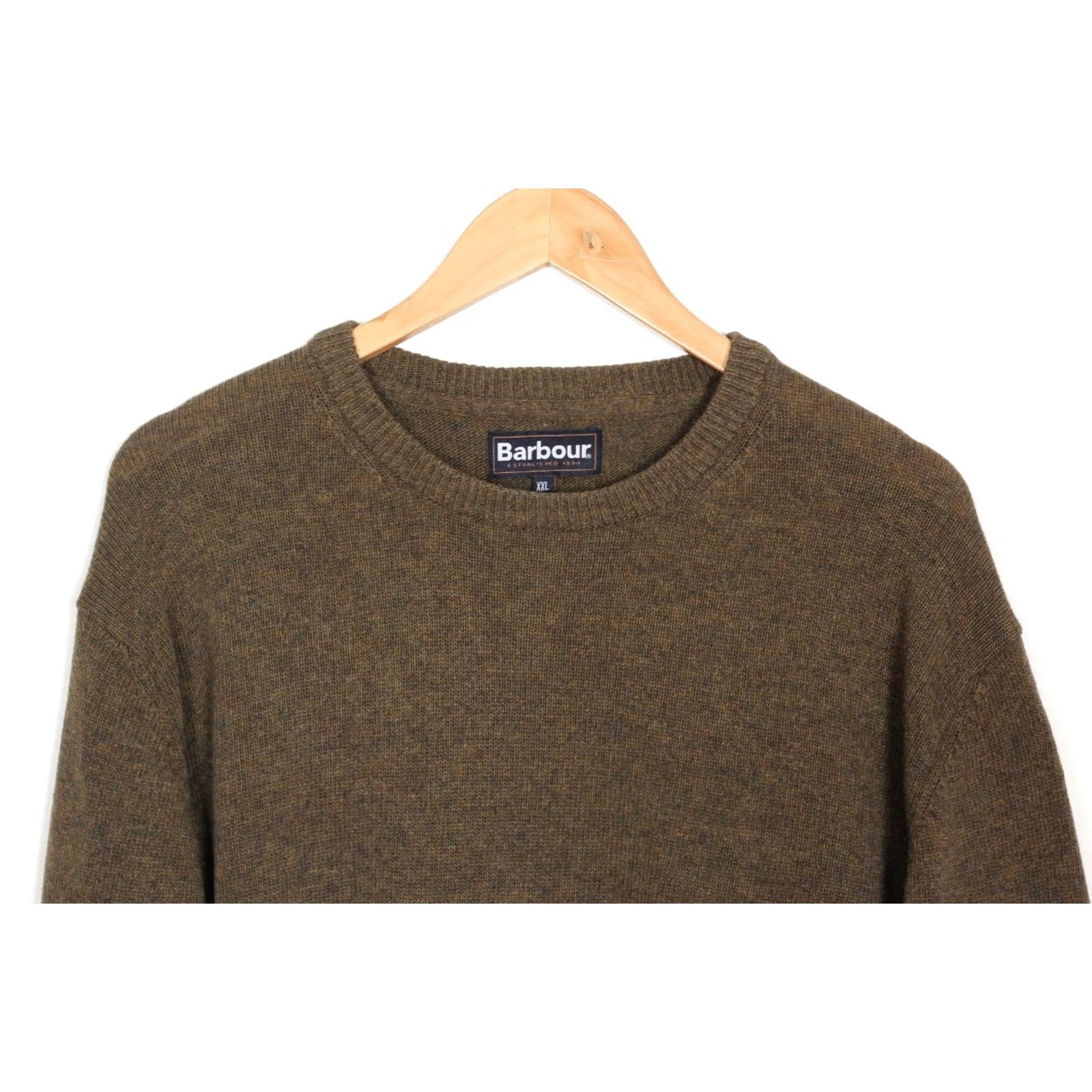 Barbour BARBOUR Essential Crew Knit Jumper Sweater Men Size XXL Wool Elbow VR3880 Size US XXL / EU 58 / 5 - 3 Thumbnail