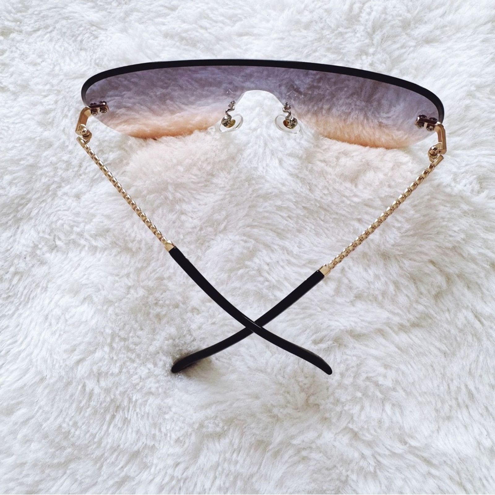 Other Jasmine Clear Purple Sleek Single-Lens Sunglasses Size ONE SIZE - 13 Thumbnail