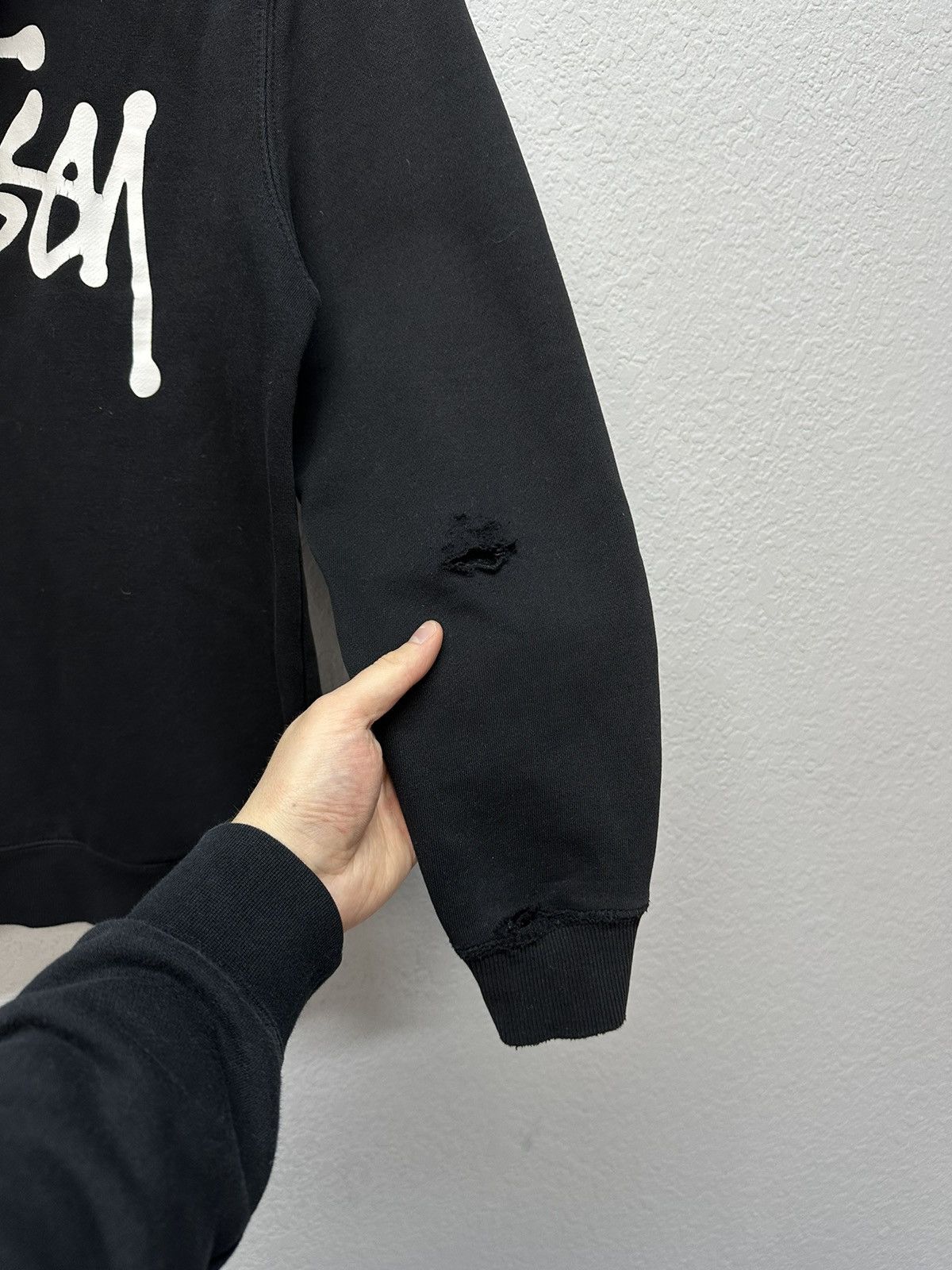 Stussy × Vintage Vintage Stussy Big Logo Boxy Fit Hoodie Y2K Archival Size US S / EU 44-46 / 1 - 6 Thumbnail