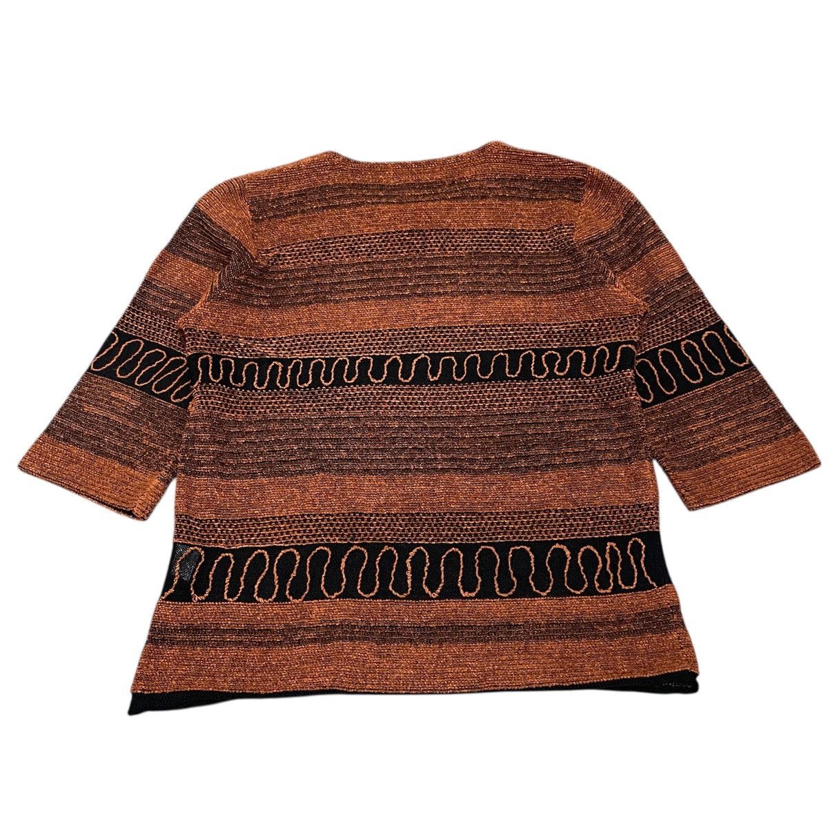 Lancel Vintage Lancel Paris Knitted Metallic Bronze Black Sweater Size M / US 6-8 / IT 42-44 - 4 Thumbnail