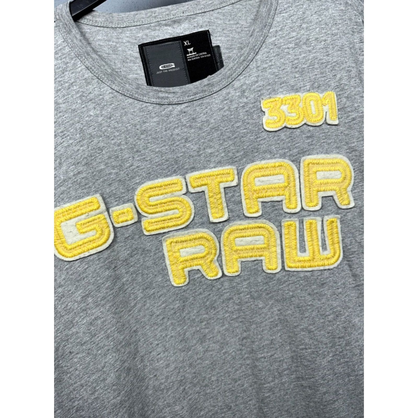 G-Star G Star Raw Scott Contrast Mens T-Shirt XL Gray Cotton Logo Crew Neck Short Sleeve Shirt Men XL Gray Logo Modern Contrast T-Shirt Size US XL / EU 56 / 4 - 3 Thumbnail