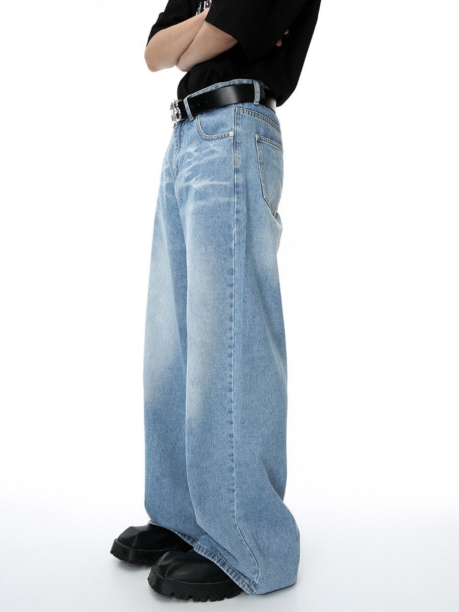 Japanese Brand Men's Vibe versatile retro American loose straight leg jeans Size US 32 / EU 48 - 3 Thumbnail