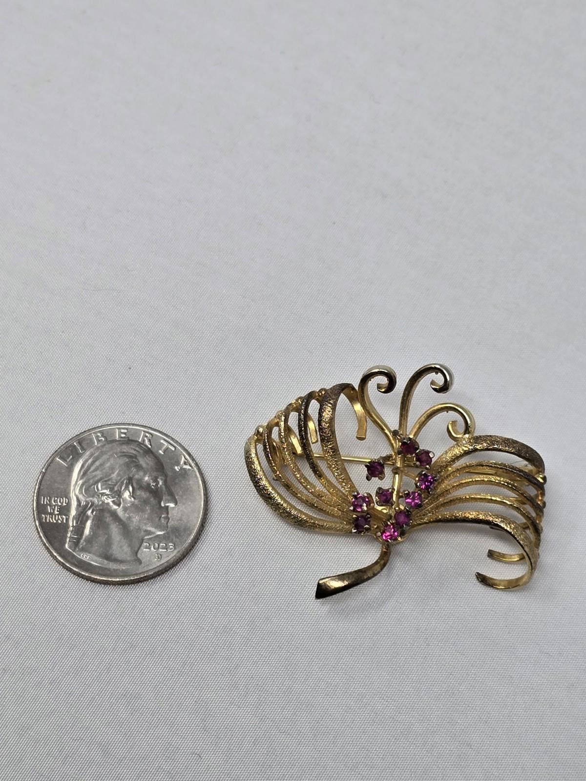 Other Vintage Les Bernard Sterling Silver Gold-Wash Brooch Size ONE SIZE - 4 Thumbnail