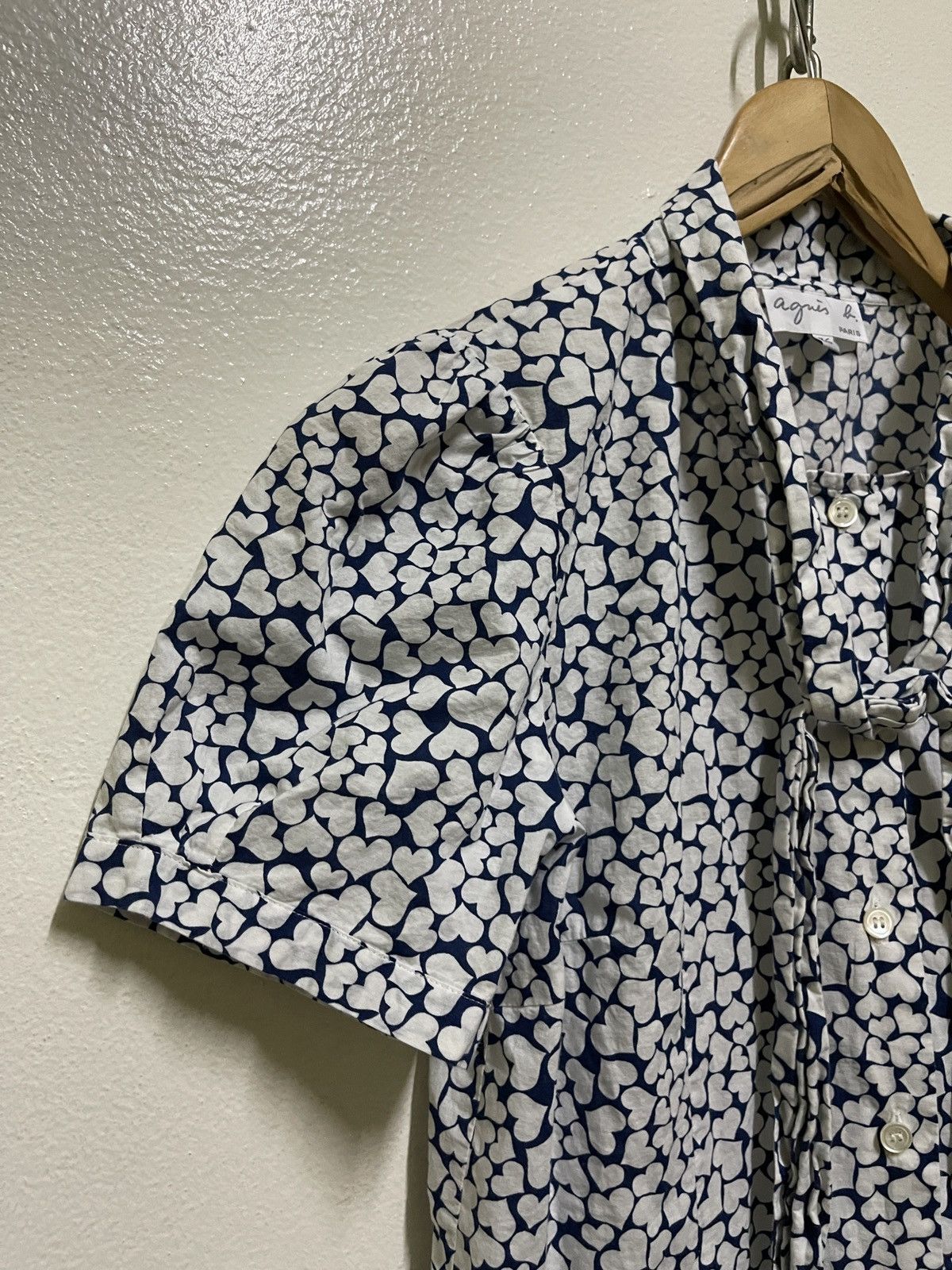 agnes b. Agnes b. Love Full Print Shirt Long Collar Size XS / US 0-2 / IT 36-38 - 2 Thumbnail