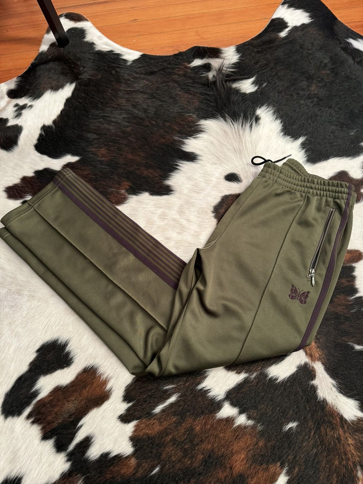 Needles Olive Green Track Pants Size US 32 / EU 48 - 1 Thumbnail