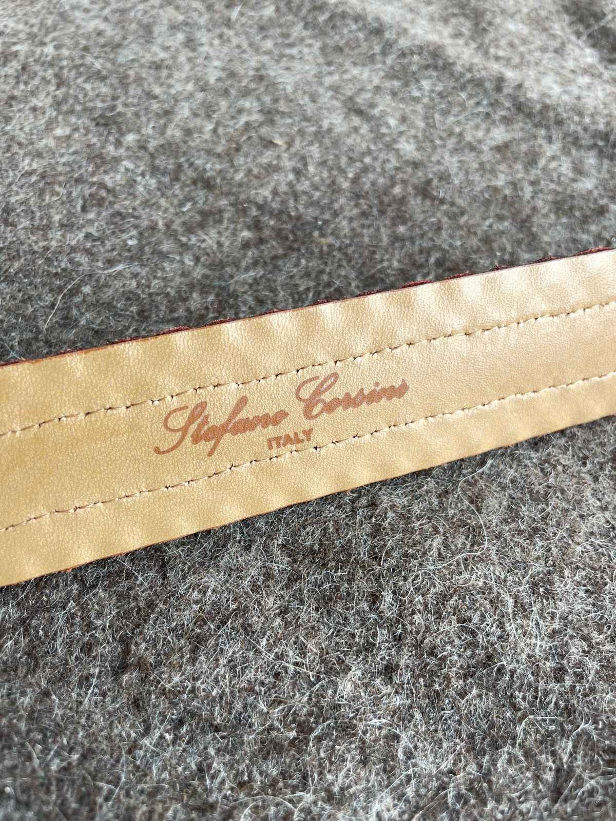 Genuine Leather Stefano Corsini Handmade Leather Belt Size ONE SIZE - 7 Thumbnail
