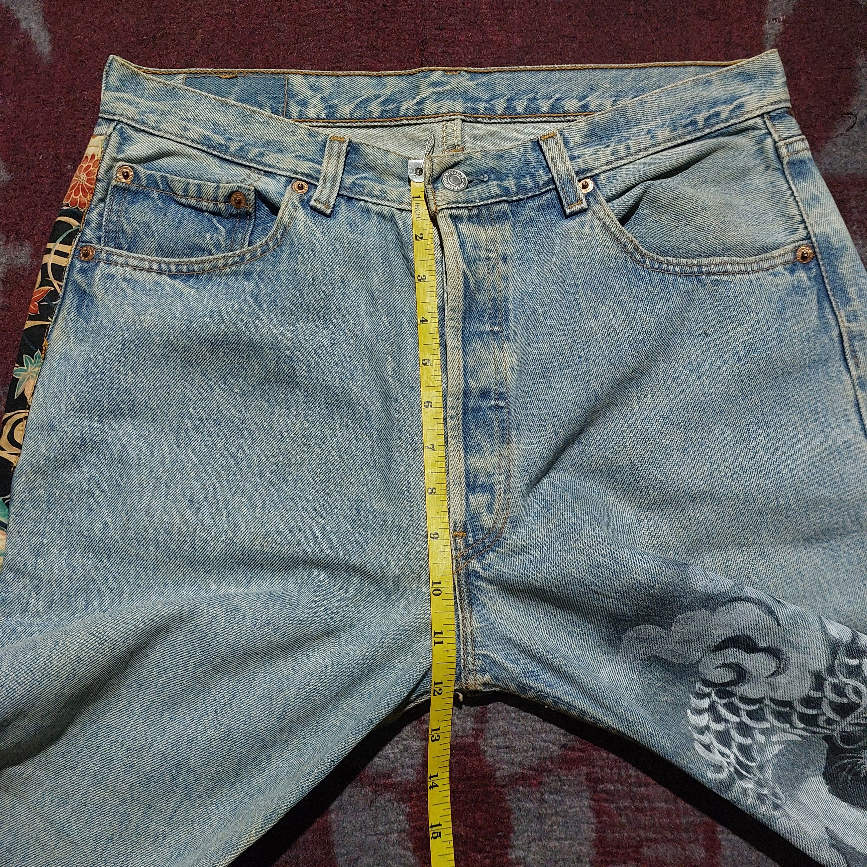 Levi's Vintage 501 Levi's custom tiger art japan sakura denim Size US 34 / EU 50 - 19 Thumbnail
