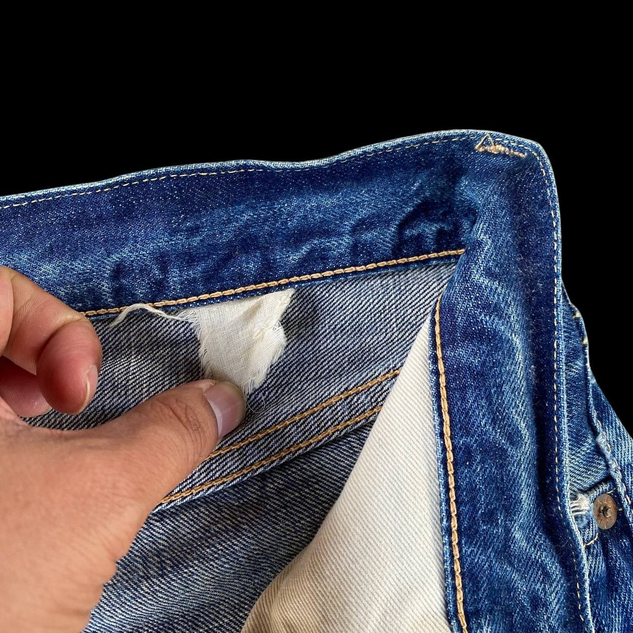 Sugar Cane Vintage Sugar Cane Lot 902 Selvedge Grunge Frayed StarPrint Size US 31 - 13 Thumbnail