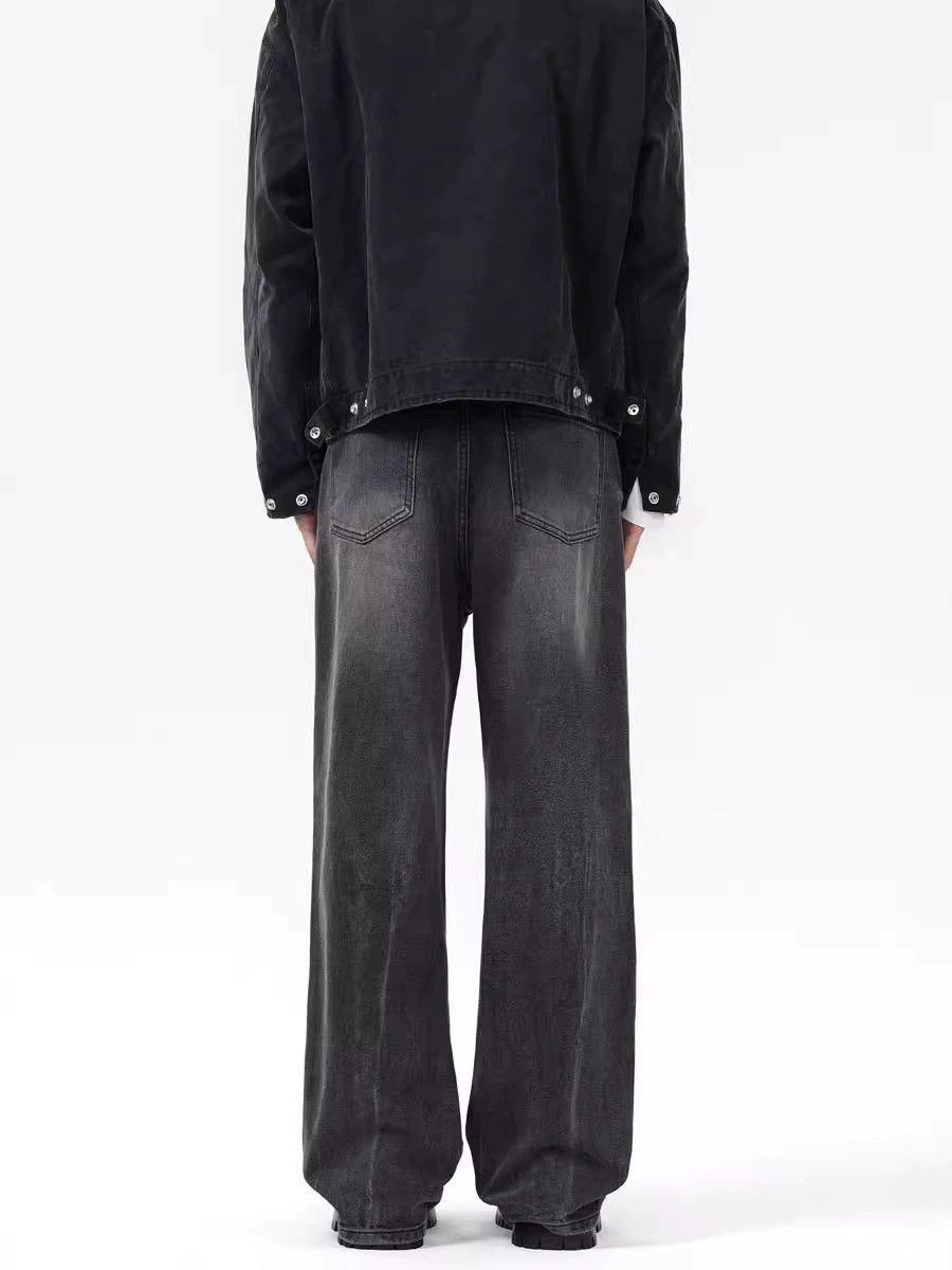 Jean Men's loose straight Cleanfit washed lightning whisker jeans Size US 32 / EU 48 - 4 Thumbnail