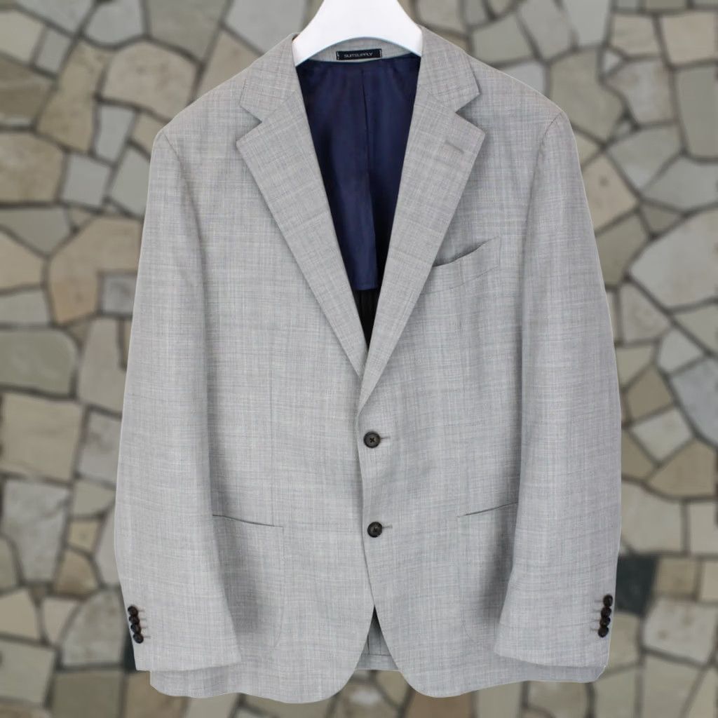 Suitsupply Suitsupply Suit Men's UK 46 / UK 42 Grey Wool 2 Piece Havana Patch HL Slim Brescia Size 46R - 1 Thumbnail