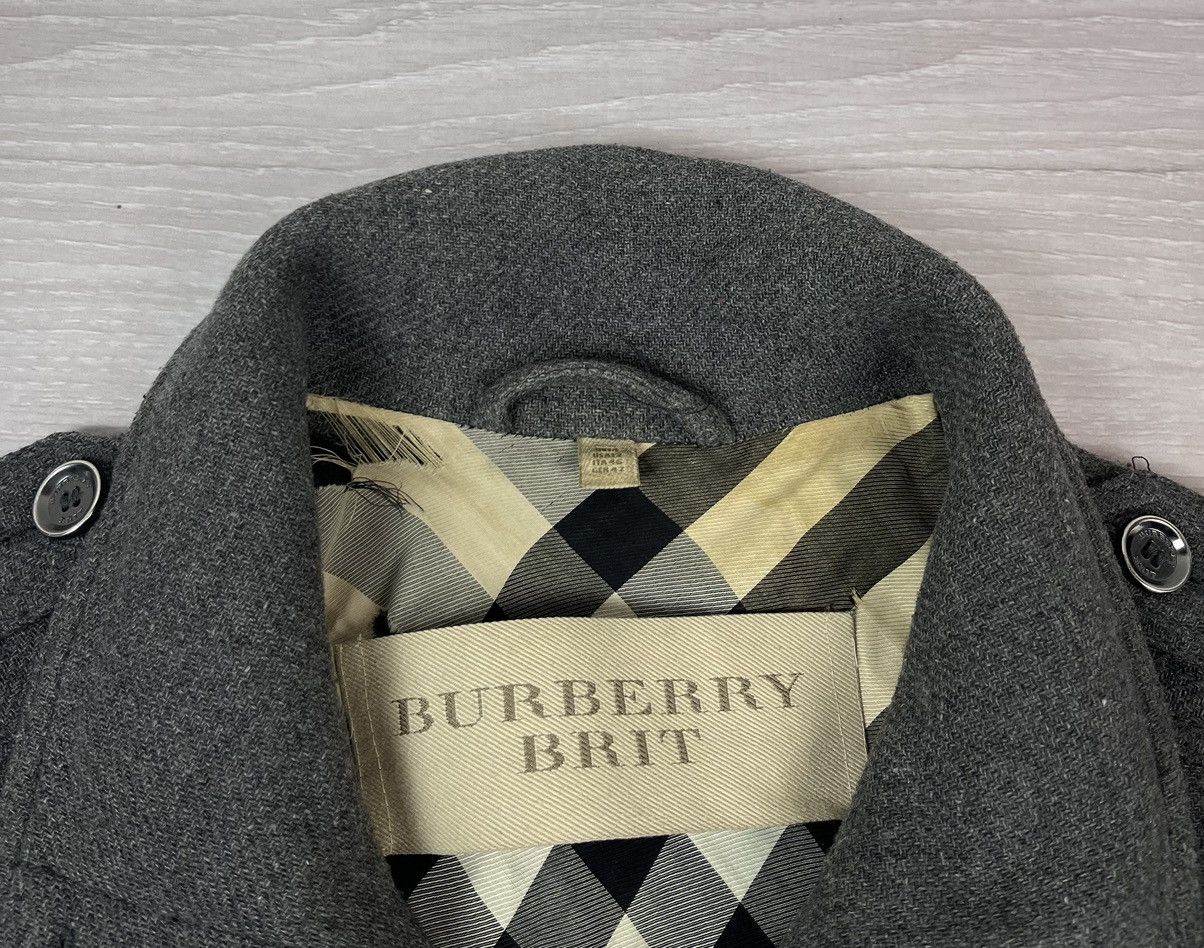 Burberry Burberry Brit Luxury Grey Wool Belted Coat Jacket Size XL / US 12-14 / IT 48-50 - 16 Thumbnail