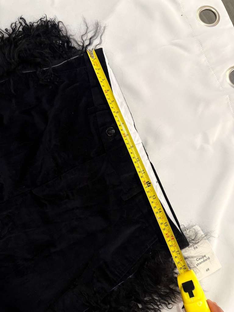 Vintage Custom-made Black Velvet Pants with Real Mongolian Fur Size US 32 / EU 48 - 4 Thumbnail