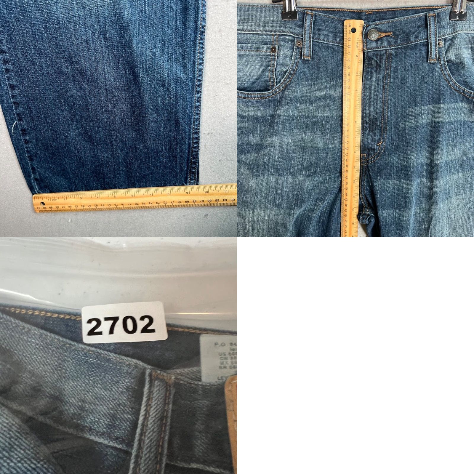 Levi's Levis 569 Loose Straight Jeans Mens 38x30 Blue Denim 100% Cotton Size US 38 / EU 54 - 8 Thumbnail