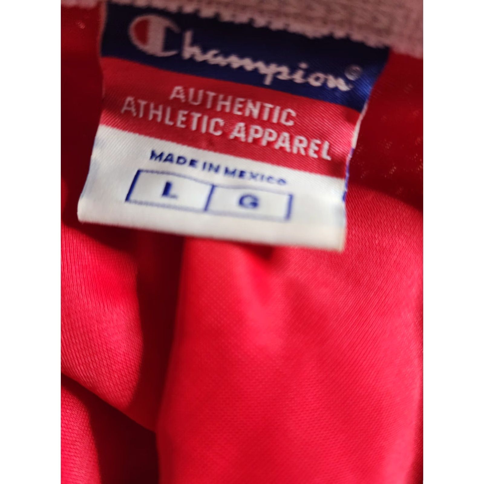 Champion VINTAGE Champion Shirt Mens L Red 90s USA Classic Spellout Basketball Jersey Sleeveless Crew Neck Size US L / EU 52-54 / 3 - 5 Thumbnail