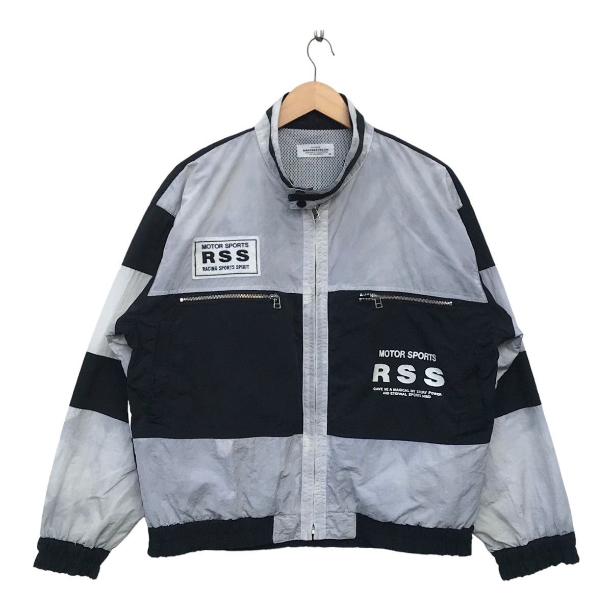 image of Discolouration Rss Motorsports Colorblock Racing Jacket in Black, Men's (Size Medium)
