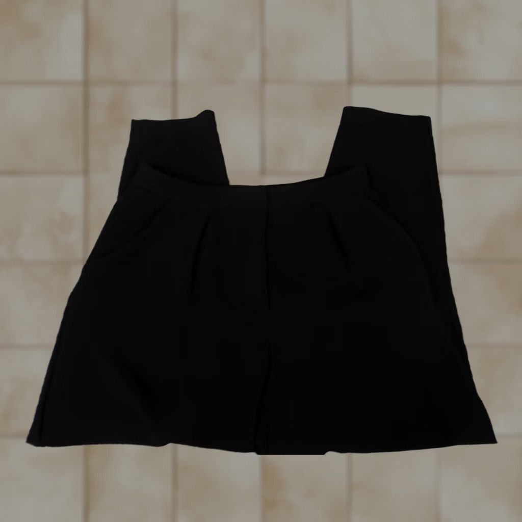 H&M H&M Womens Pants 10 Black Straight Dress Pants Women Regular Inseam 26 in Knit Breathable Zipper City Style Dress Pants Size 32" / US 10 / IT 46 - 1 Thumbnail