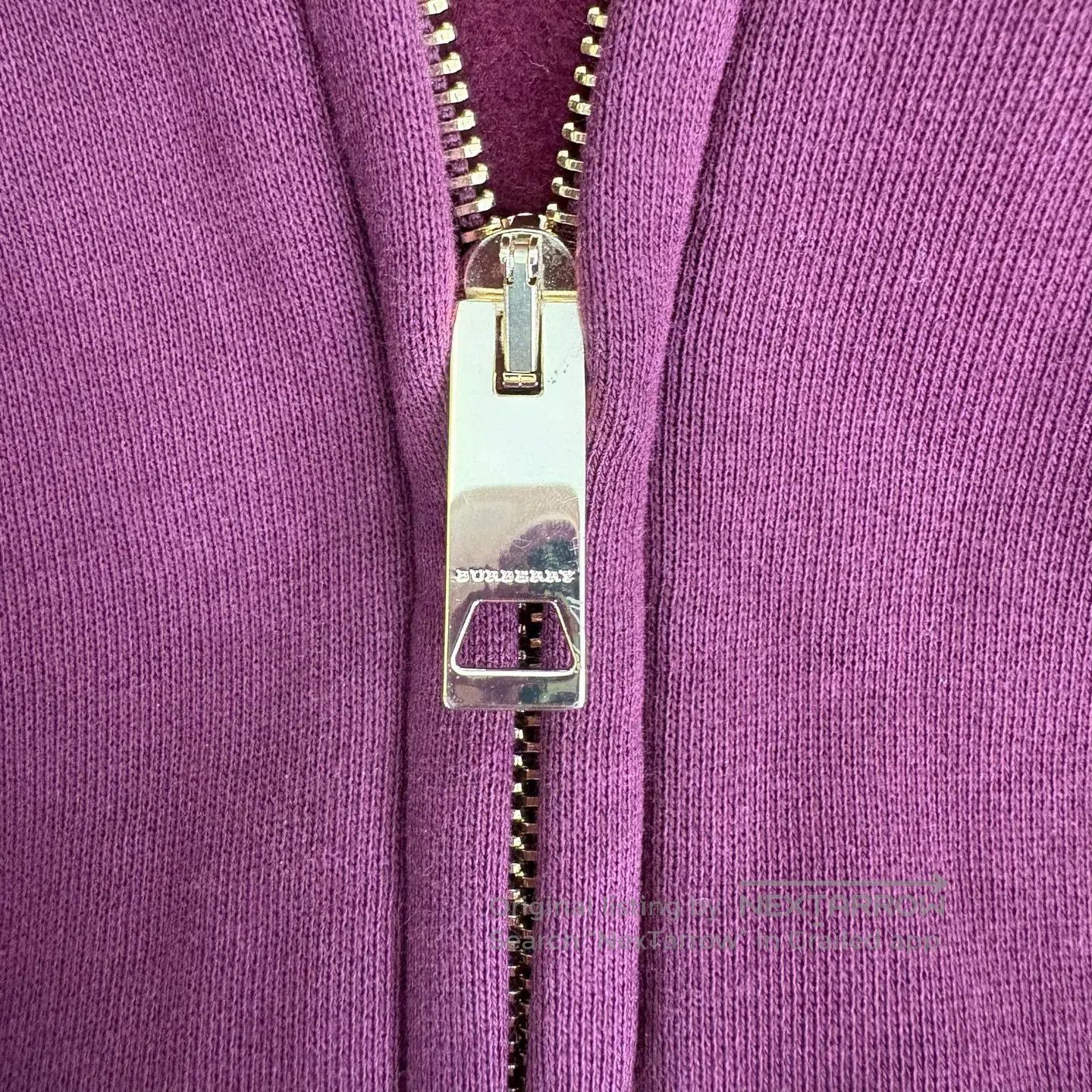 Burberry Burberry Red wine-colored zipper combat spurs embroidered Size US XS / EU 42 / 0 - 7 Thumbnail