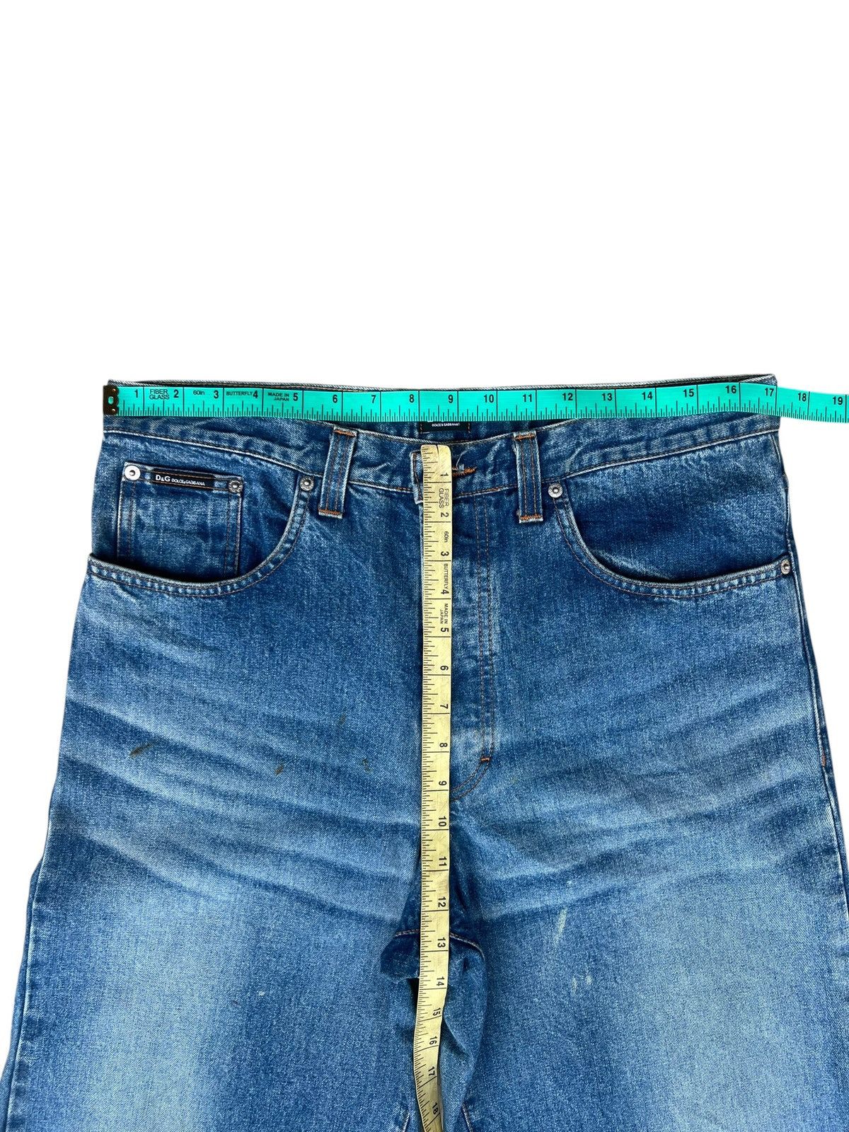 Dolce & Gabbana Vintage Dolce&Gabbana Stains Fade Denim Baggy Wide Jeans Size US 33 - 2 Thumbnail