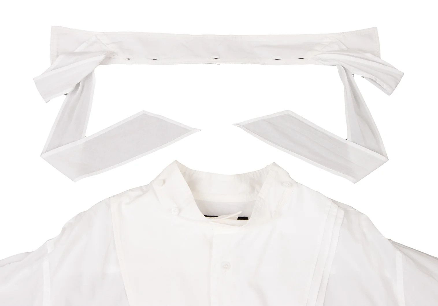 Yohji Yamamoto Yohji Yamamoto Cotton Asymmetrical Big Shirt White Size US S / EU 44-46 / 1 - 5 Thumbnail