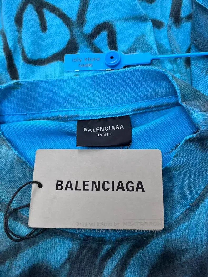 Balenciaga Balenciaga Letter Printed Round Neck Short Sleeve T-Shirt Size US XL / EU 56 / 4 - 4 Thumbnail