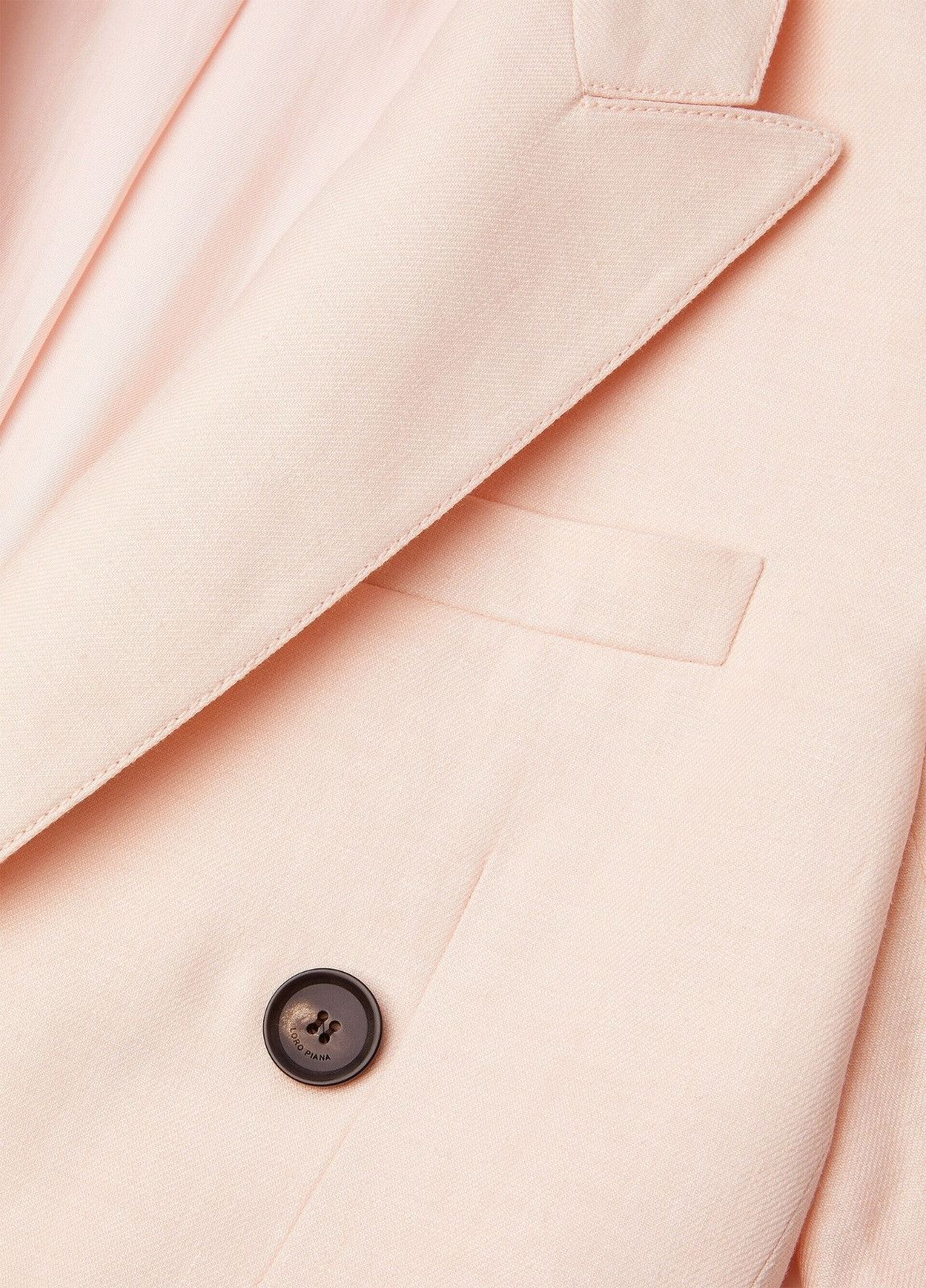 Loro Piana o1srvl11e0526 FAP0065 Genny Double-breasted Jacket in Pink Size L / US 10 / IT 46 - 2 Thumbnail