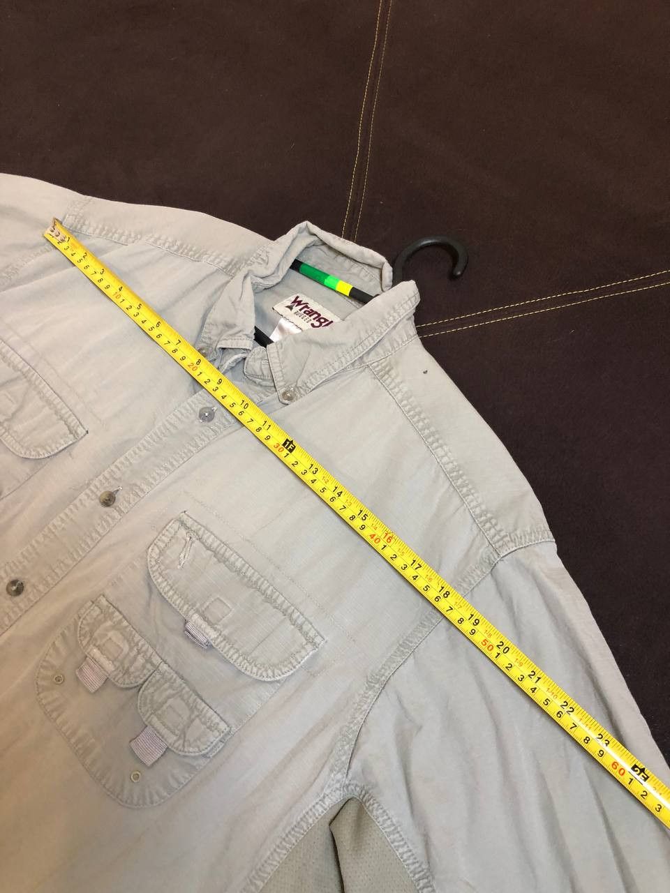 Wrangler Vintage Wrangler Men's Khaki Button-Up Shirt Short Sleeve Size US XL / EU 56 / 4 - 13 Thumbnail