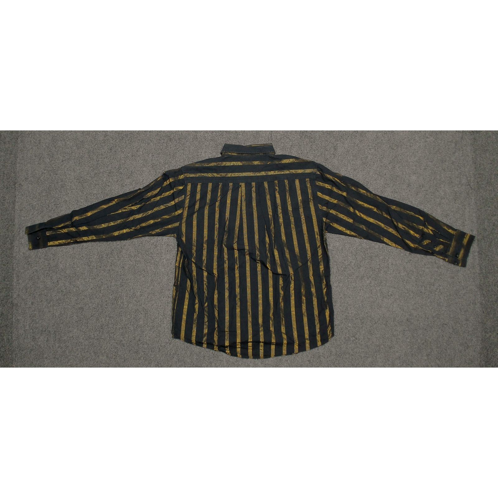 Southpole South Pole Vintage Y2K Metal Thunder Lurex Striped Shirt XXL Size US XXL / EU 58 / 5 - 6 Thumbnail