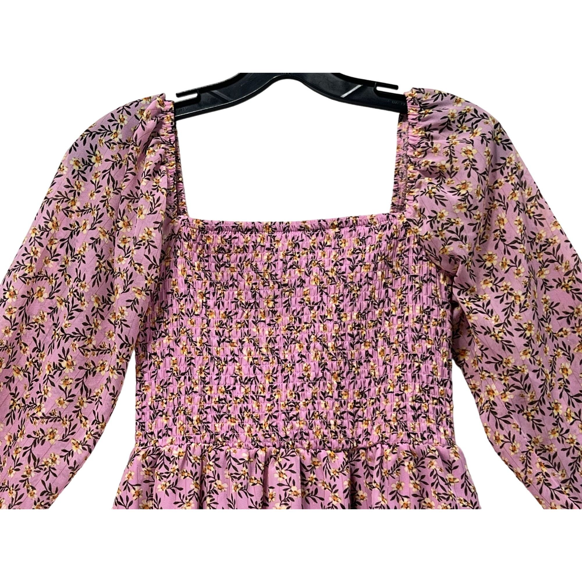 rue21 Rue 21 - Women's Balloon Sleeve Mini Dress - Floral Pink - E Size XS / US 0-2 / IT 36-38 - 11 Thumbnail