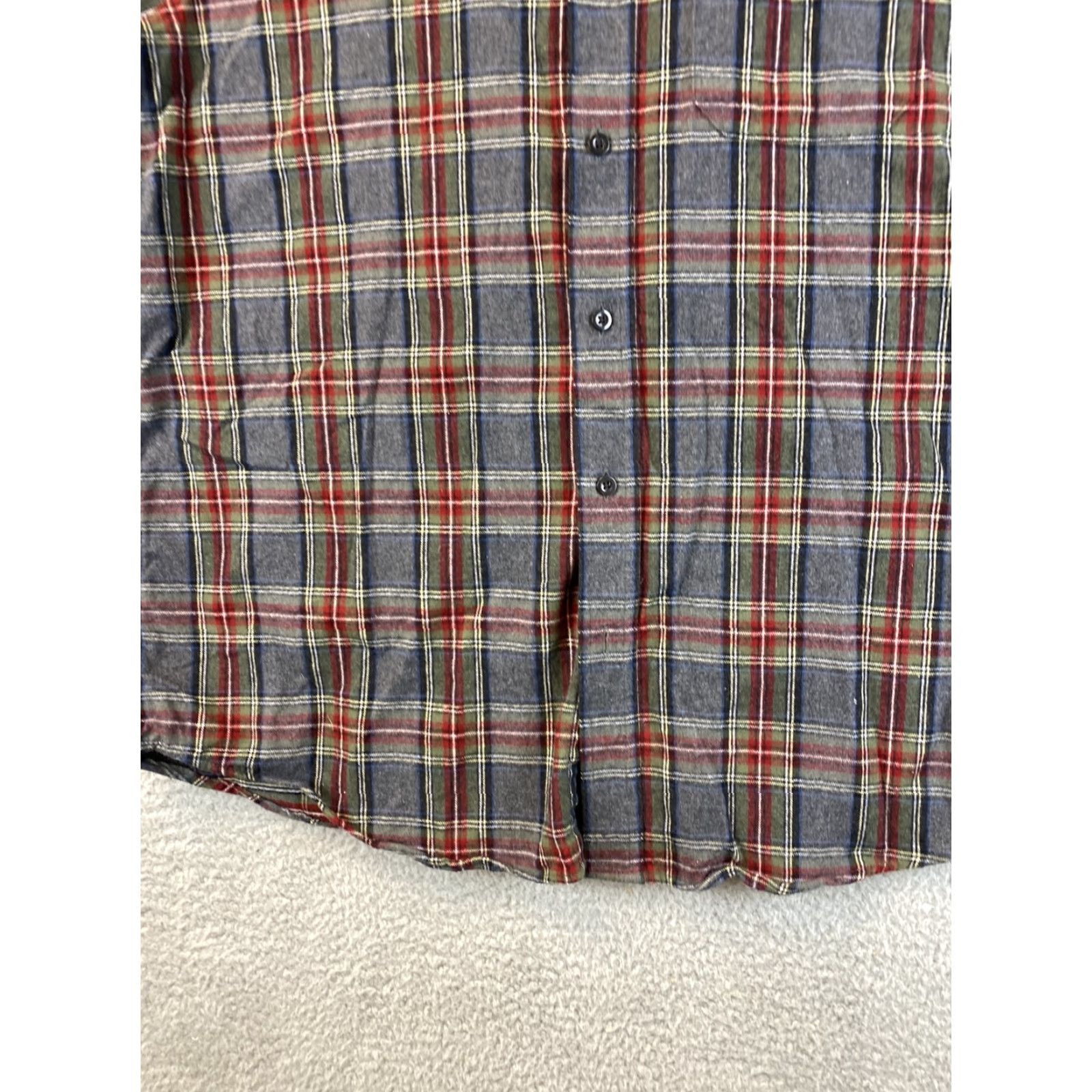 Vintage VINTAGE? No, L.L. Bean Fleece Plaid Shirt Men XL Gray Brown 80-20 Regular Fit Pockets Outdoor Workwear XL Mens Size US XL / EU 56 / 4 - 3 Thumbnail