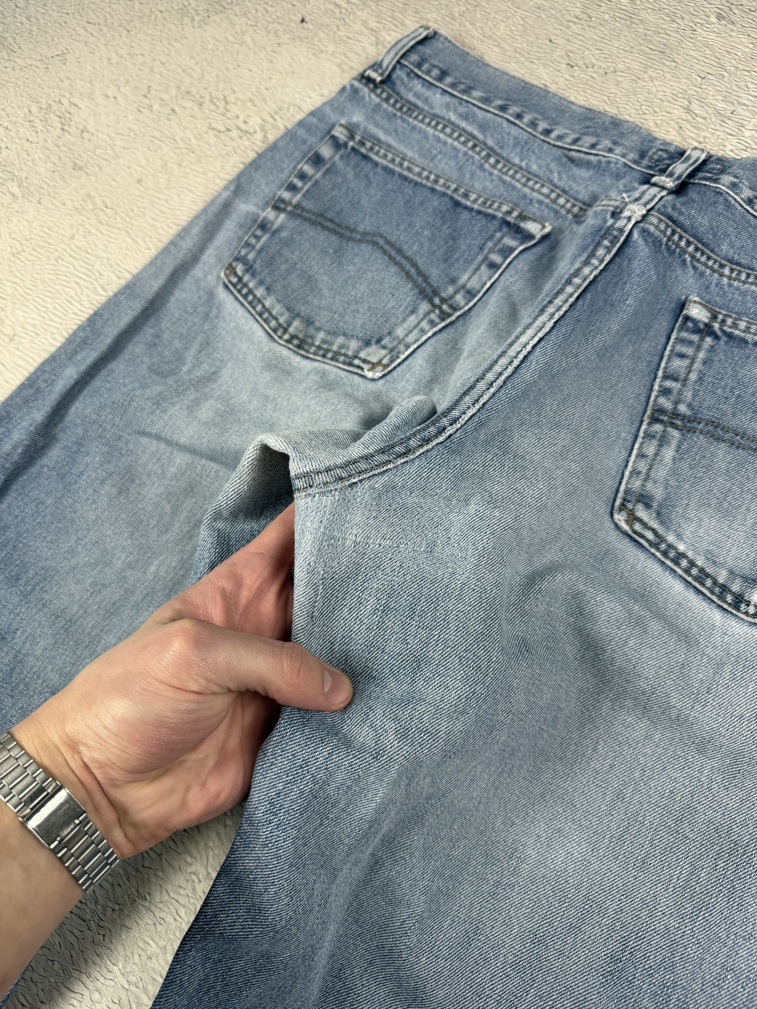 Armani × Vintage Armani Jeans Vintage Pants J16 Relaxed Fit Straight Blue Size US 38 / EU 54 - 9 Thumbnail