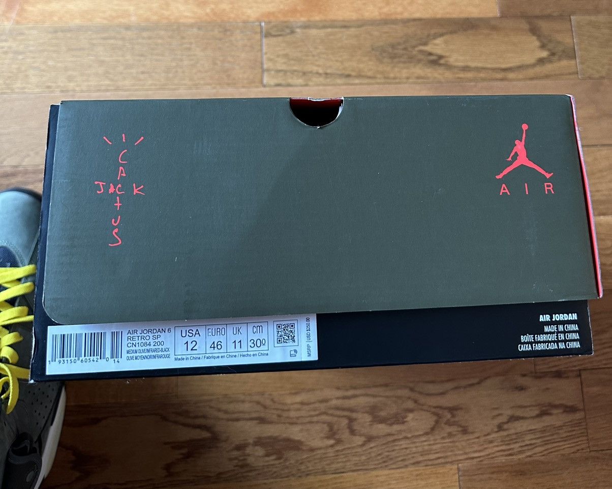 Jordan Brand × Nike × Travis Scott Air Jordan 6 Travis Scott Size US 12 / EU 45 - 9 Thumbnail