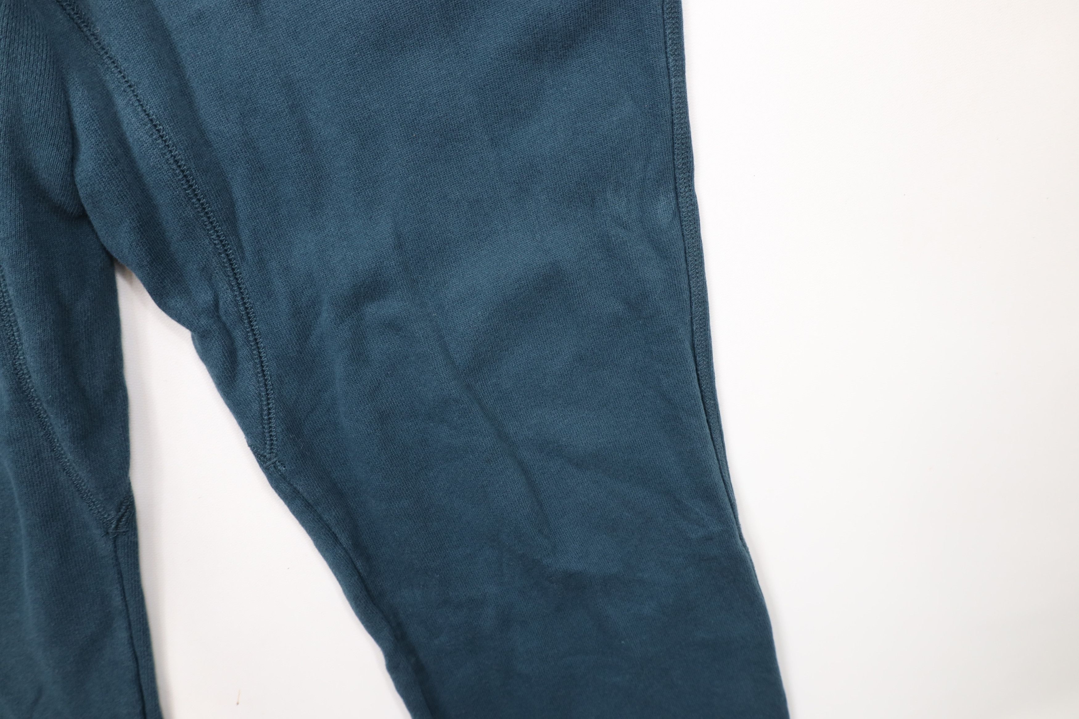 Nike × Vintage Vintage Nike Swoosh Cotton Ribbed Knit Wide Sweatpants Teal Size US 34 / EU 50 - 7 Thumbnail