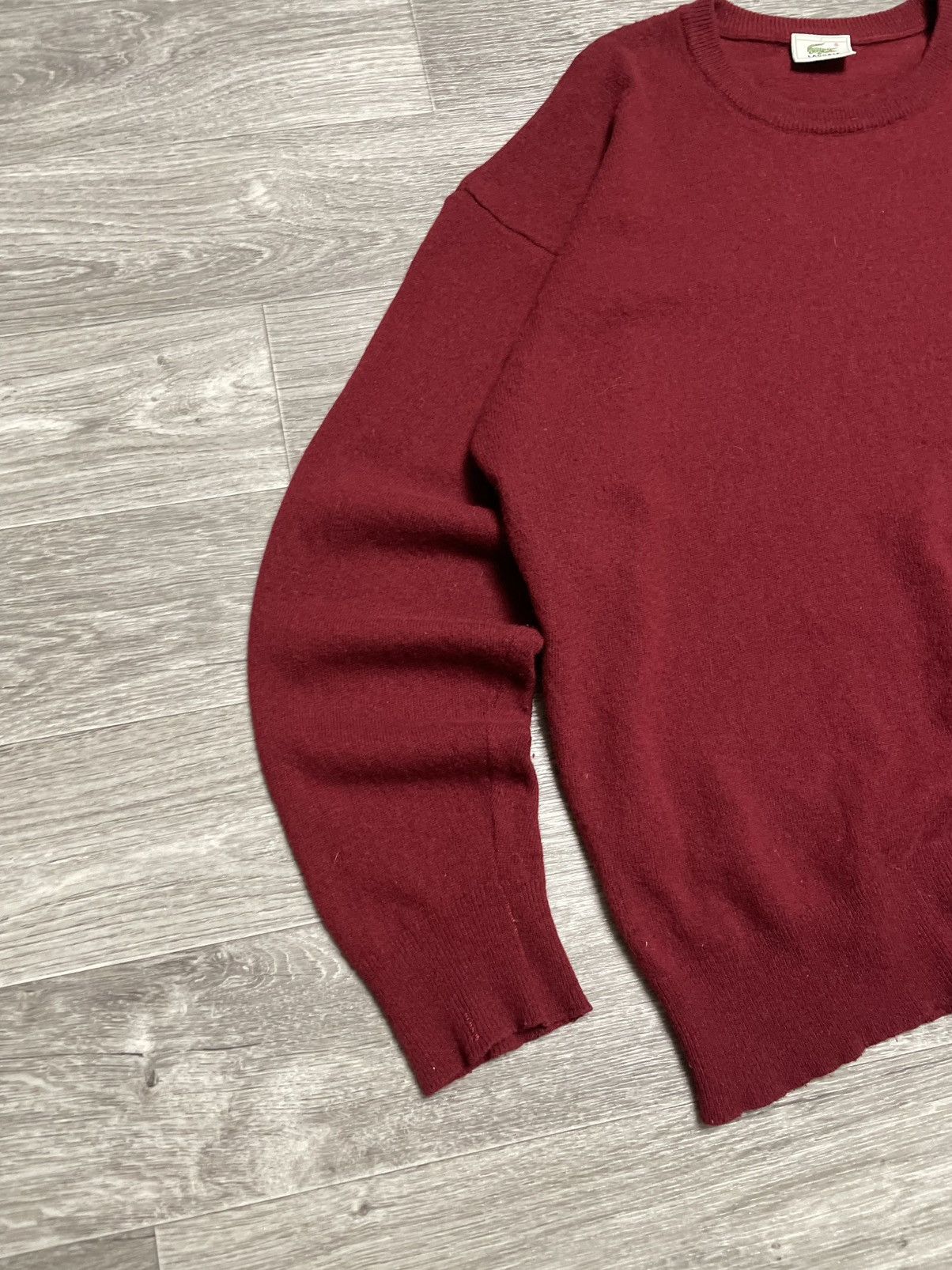 Lacoste Vintage Lacoste Burgundy Lambswool Sweater Size US XL / EU 56 / 4 - 4 Thumbnail