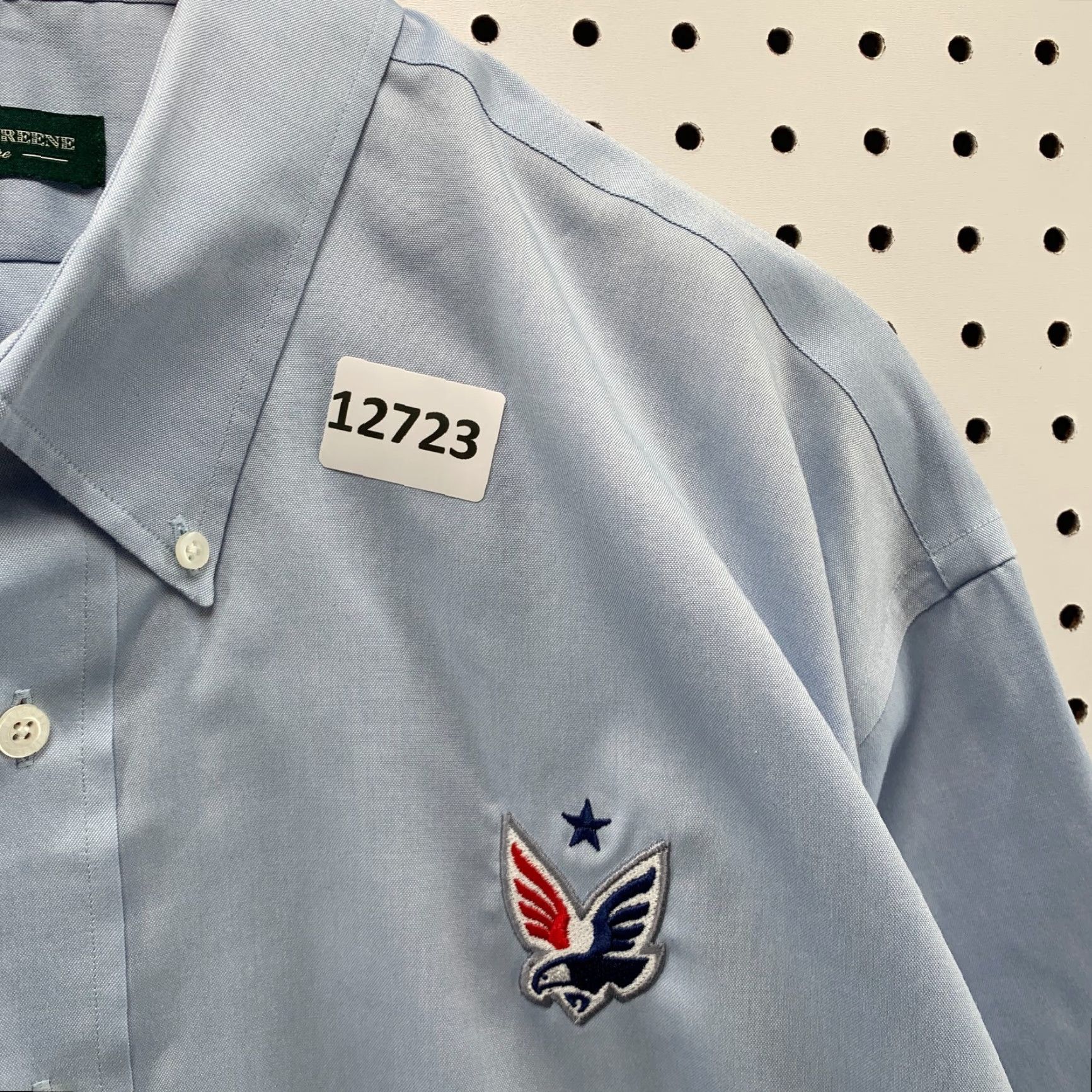 Needles VINTAGE Fairway & Greene Button-Up Shirt Blue Solid Extra Large Long Sleeve Sports Mens Size US XL / EU 56 / 4 - 7 Thumbnail