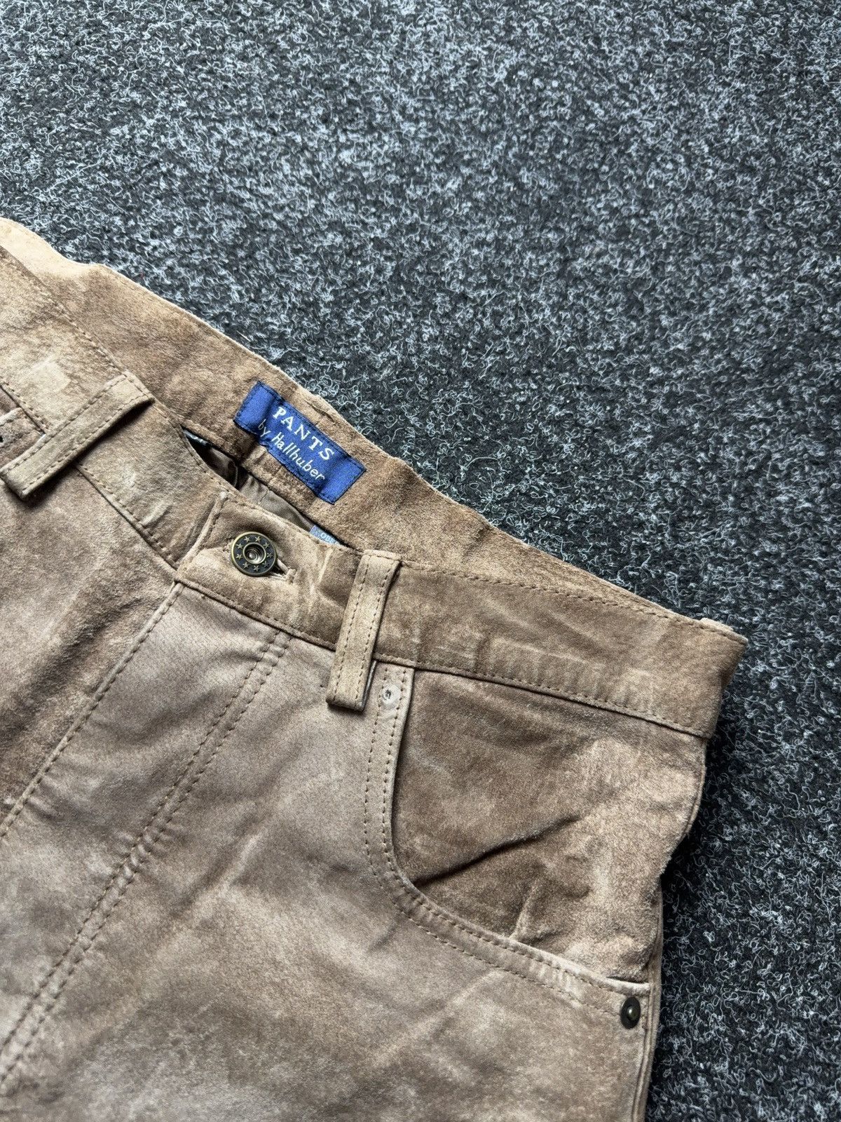 Genuine Leather Vintage 00s Retro Western Cowboy Leather Chrome Style Pants Size US 30 / EU 46 - 7 Thumbnail